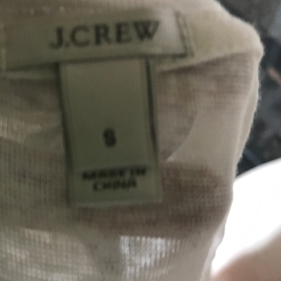 EUC J Crew Linen Moroccan Tile Tee - Picture 6 of 7